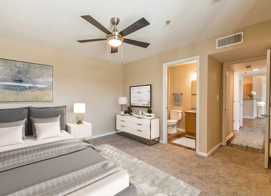 Model Bedroom at Vermillion Apartments, Houston Texas