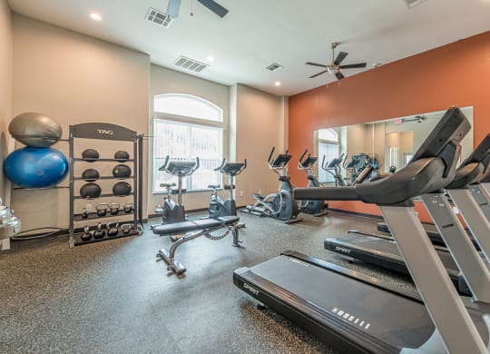 Cardio machines at Vermillion Apartments, Houston