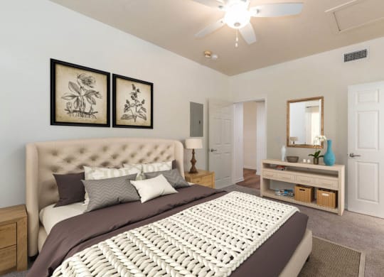Bedroom With Closet at Woodway Village, Austin Texas