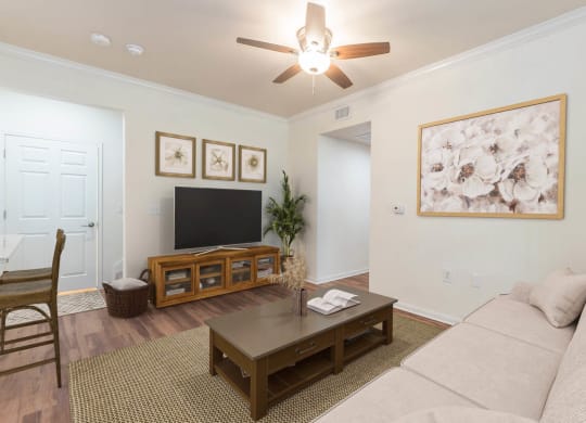 Living Room at Woodway Village, Texas, 78744