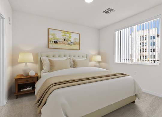 Comfortable Bedroom at The Addie at Metro Center 55+ Apartments, Aurora, CO