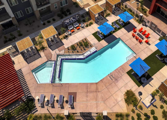 Aerial Pool View at Aviara Flats, Arizona