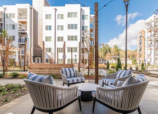 Outdoor Sitting Area at Briar Park 55+ Apartments, Atlanta Georgia