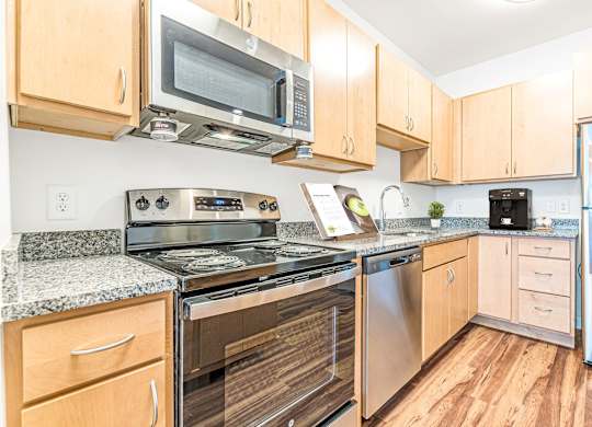 Kitchen at Shannon Reserve 55+ Apartments, Union City, GA
