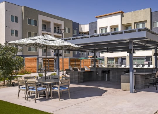 Shaded Patio at Casa Azure 55+ Apartments, Phoenix