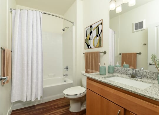Bathroom With Bathtub at Casa Azure 55+ Apartments, Phoenix, AZ