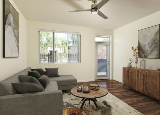 Staged Livingroom at Casa Azure 55+ Apartments, Arizona