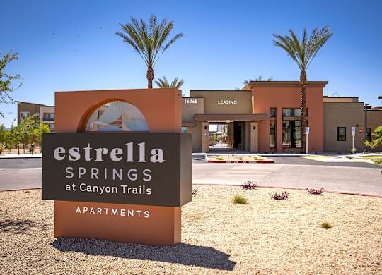 Sign at Estrella Springs at Canyon Trails Apartments, Goodyear