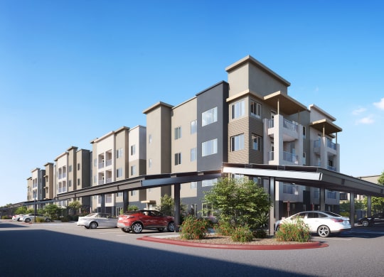 Building Exterior at Juniper Square 55+ Apartments, Glendale Arizona