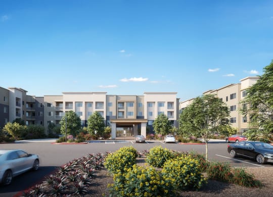Leasing Entrance at Juniper Square 55+ Apartments, Arizona