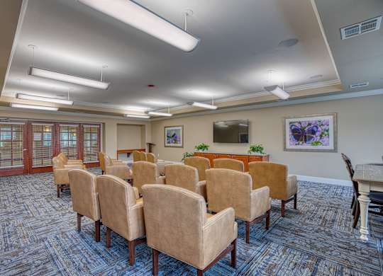 a conference room with chairs and a table at Mariposa at South Broadway, TX 76058