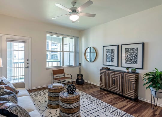 Apartment Living Room at Mission at Baytown, Baytown, TX