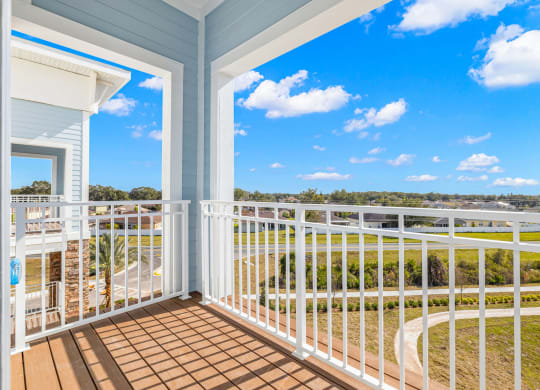 Large Balcony  at Osprey Park 62+ Apartments & Cottages, Kissimmee, FL, 34758