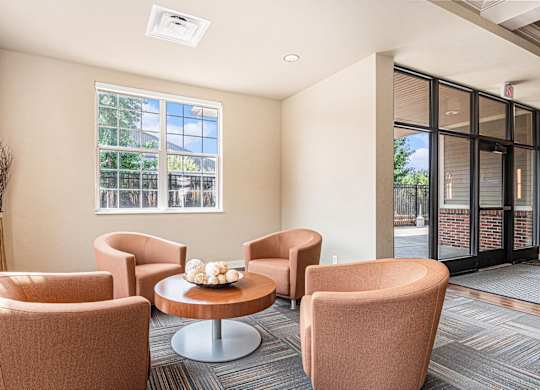 Clubhouse Lounge at Pine Tree Apartments, Omaha, NE 68114