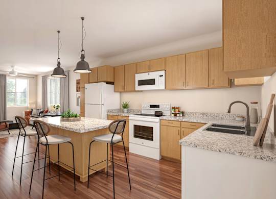 Kitchen at Saddleback Village at Stonegate Townhomes, Maricopa, AZ