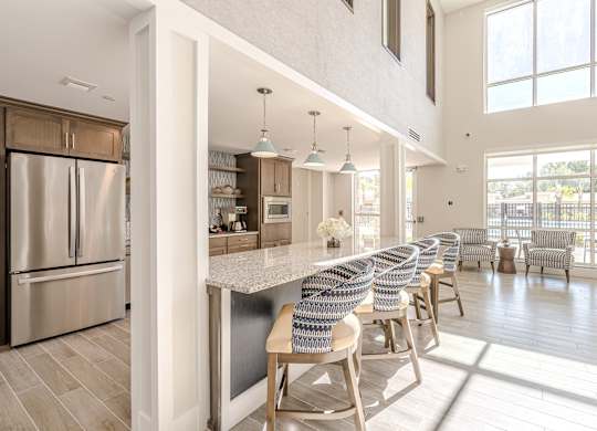 Spacious community room at Sandpiper Glen 62+ Apartments, Orlando, FL