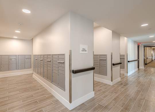 Mail and package receiving area at Sandpiper Glen 62+ Apartments, Florida, 32825