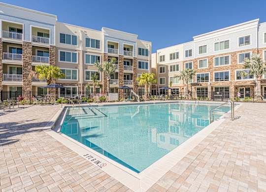 Swimming at Sandpiper Glen 62+ Apartments, Florida