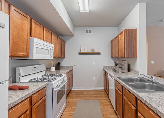 Fully Equipped Kitchen at Mariposa at Spring Hollow Saginaw 55+ Apartments, Saginaw