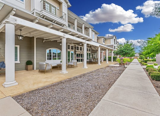 Exterior Street at Mariposa at Spring Hollow Saginaw 55+ Apartments, Saginaw, TX 76131