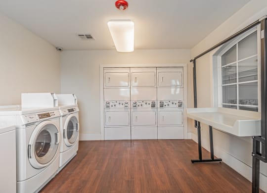 Laundry Room at Mariposa at Spring Hollow Saginaw 55+ Apartments, Saginaw, TX