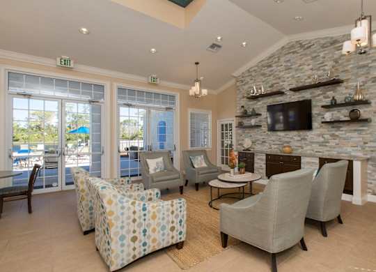 Large Clubhouse With Ample Sitting And Television at Sunrise Pointe, Port Orange, 32129