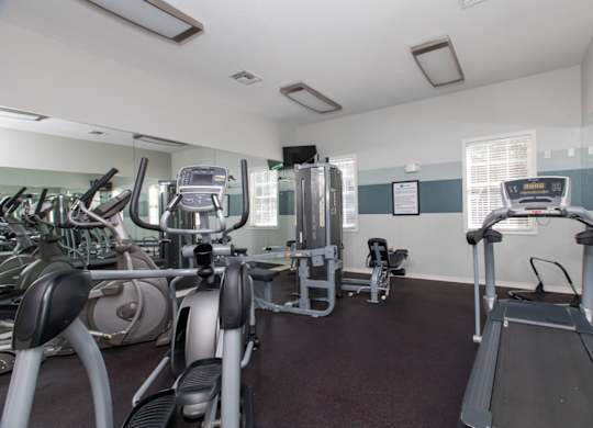 Fitness Center With Modern Equipment at Sunrise Pointe, Florida