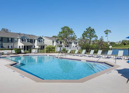 Relaxing Swimming Pool With Sundeck at Sunrise Pointe, Port Orange, Florida