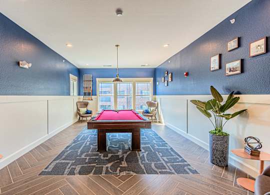 Pool Table at The Cesera 55+ Apartments, Garland