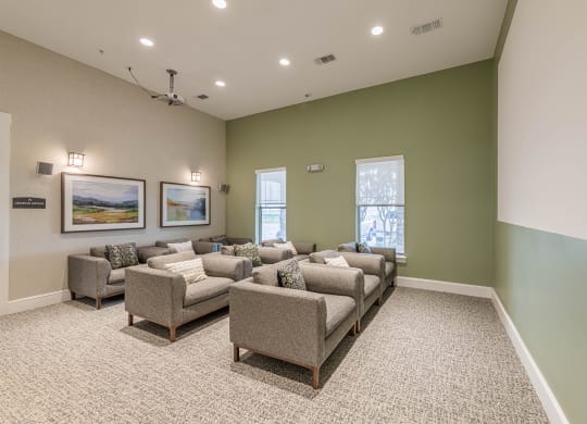 On-Site Theater Roomat The Portofino 55+ Apartments, Pasadena, 77503
