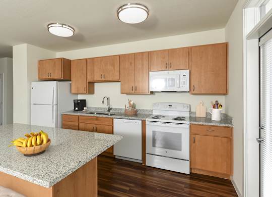 Kitchen at The Addie at Metro Center 55+ Apartments, Aurora, CO 80012