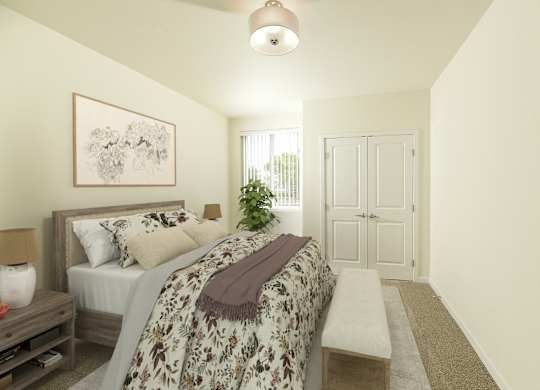 Bedroom at The Addie at Metro Center 55+ Apartments, Colorado, 80012