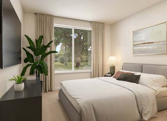 Bedroom at The Stillwaters 62+ Apartment Homes, Apopka, Florida