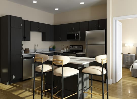 Dominium_Vivir at Ballpark_Kitchen 1 render