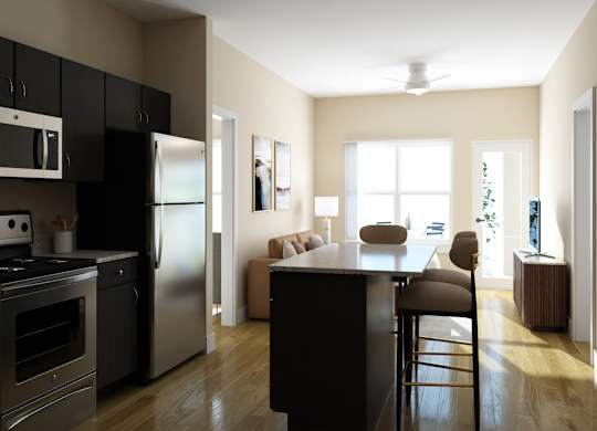Dominium_Vivir at Ballpark_Kitchen 2 render