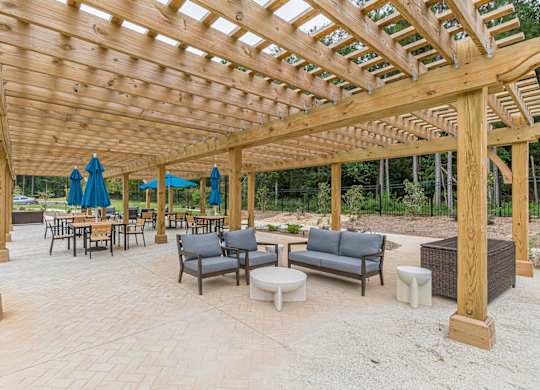 Outdoor Patio at Willow Place 55+ Apartments, McDonough, Georgia