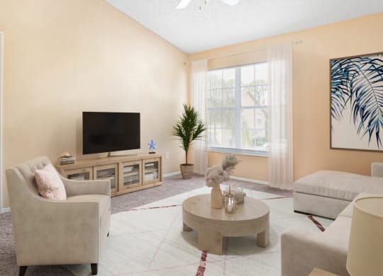 Living Room With TV at Aria Landings, Florida