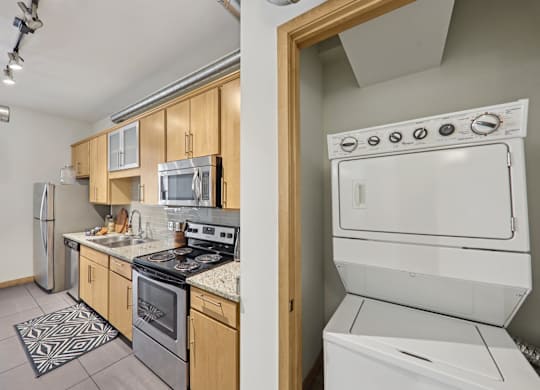 Laundry room at Arcade Apartments, Missouri, 63101