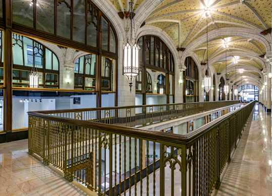 Long hallway at Arcade Apartments, St Louis, 63101