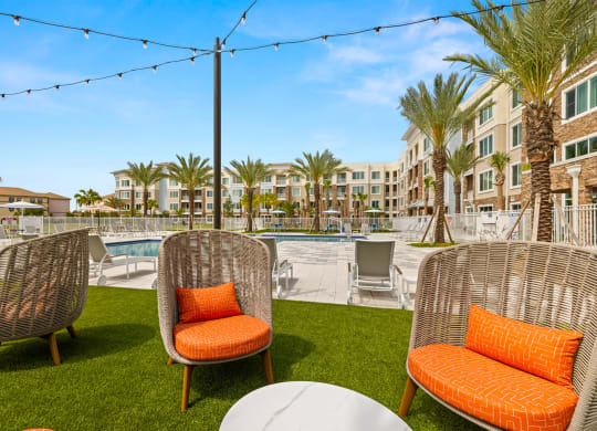  Park outdoor lounge at Osprey Park 62+ Apartments, Kissimmee, FL, 34758