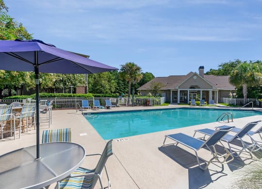 the swimming pool at the preserve at polo apartments fl at Litchfield Oaks Apartments, Pawleys Island, SC