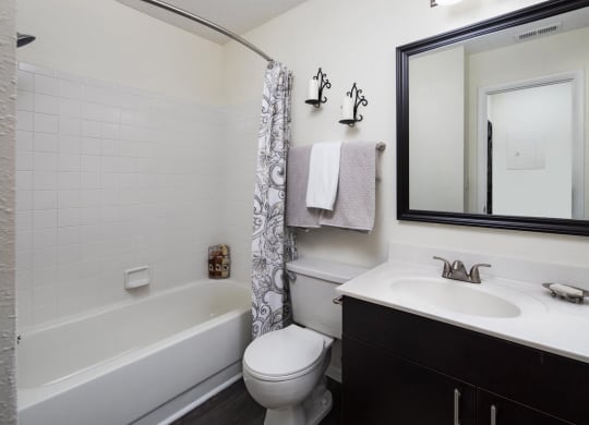 our apartments in a city have a bathroom with a bathtub
