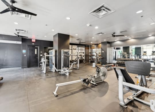 the weight room at the shadow creek club in east lansing