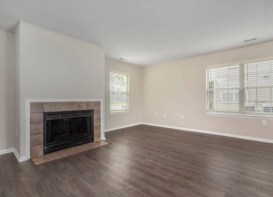 Living room with a fireplace at Camden Place Apartments, Dublin, 43016