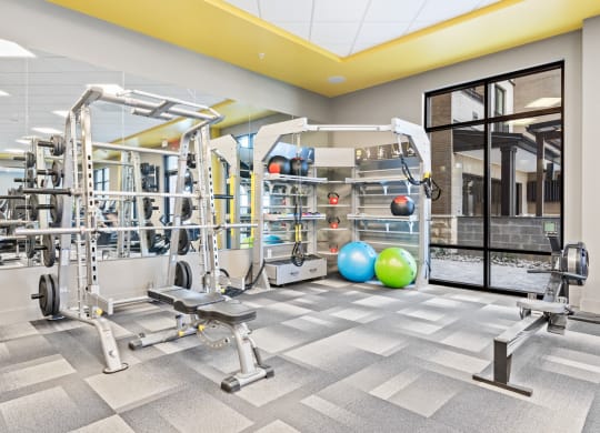 Fitness equipment at Pier 33 Apartments at Pier 33 Apartments, North Carolina, 28401