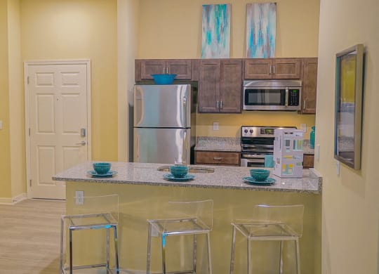 Kitchen at Venture Apartments iN Tech Center in Newport News VA