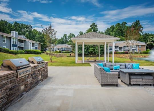 Outdoor Grill With Intimate Seating Area at Arbor Ridge, Greensboro