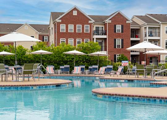 Pool With Relaxing Chairs at Arlington Park, Ohio