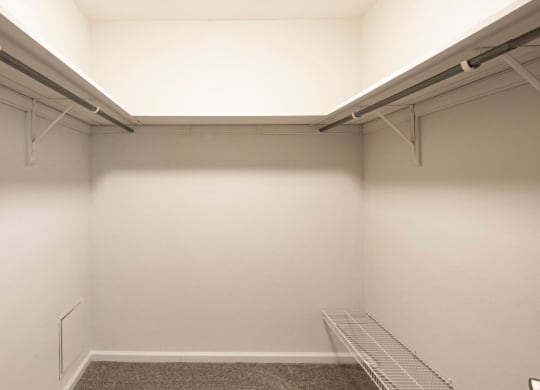 Closet at Haygood Hall apartments in Virginia Beach