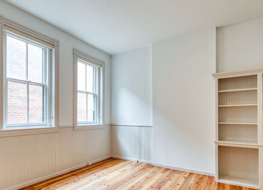 Bedroom at The Edgar at Linden Row Apartments